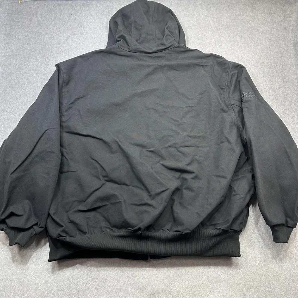 Carhartt Duck Thermal Lined Active Jacket Mens 5XL Black J131 Hooded Zip Outdoor